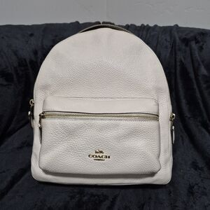 Coach Cream Leather Backpack